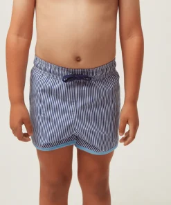 minnow Boys Stripe Boardie | Swim Navy Stripe Hot