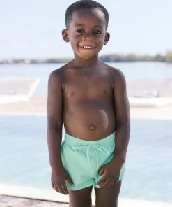 minnow Boys With Side Stripe Boardie Abaco Green Discount