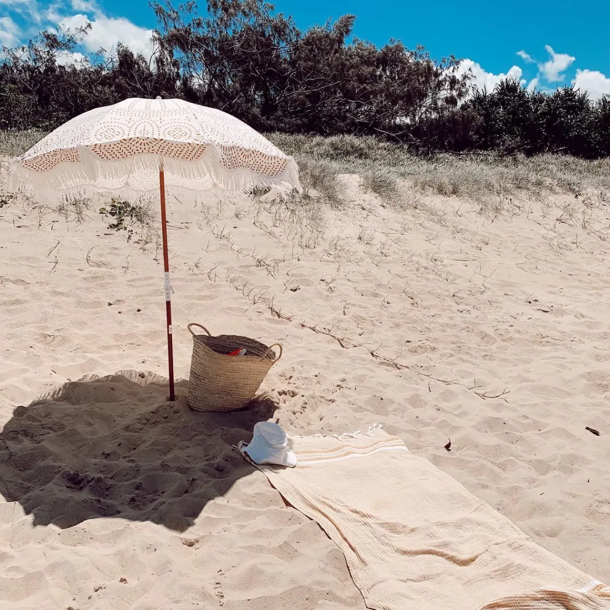 minnow Business & Pleasure Holiday Beach Umbrella, Eyelet Sale