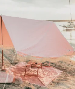minnow Business & Pleasure Premium Beach Tent, Pink Stripe Hot