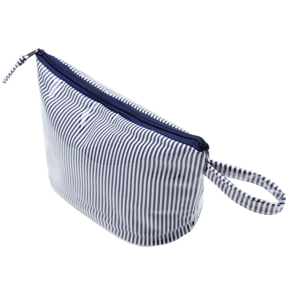 minnow Cosmetic Bag Navy Stripe Best