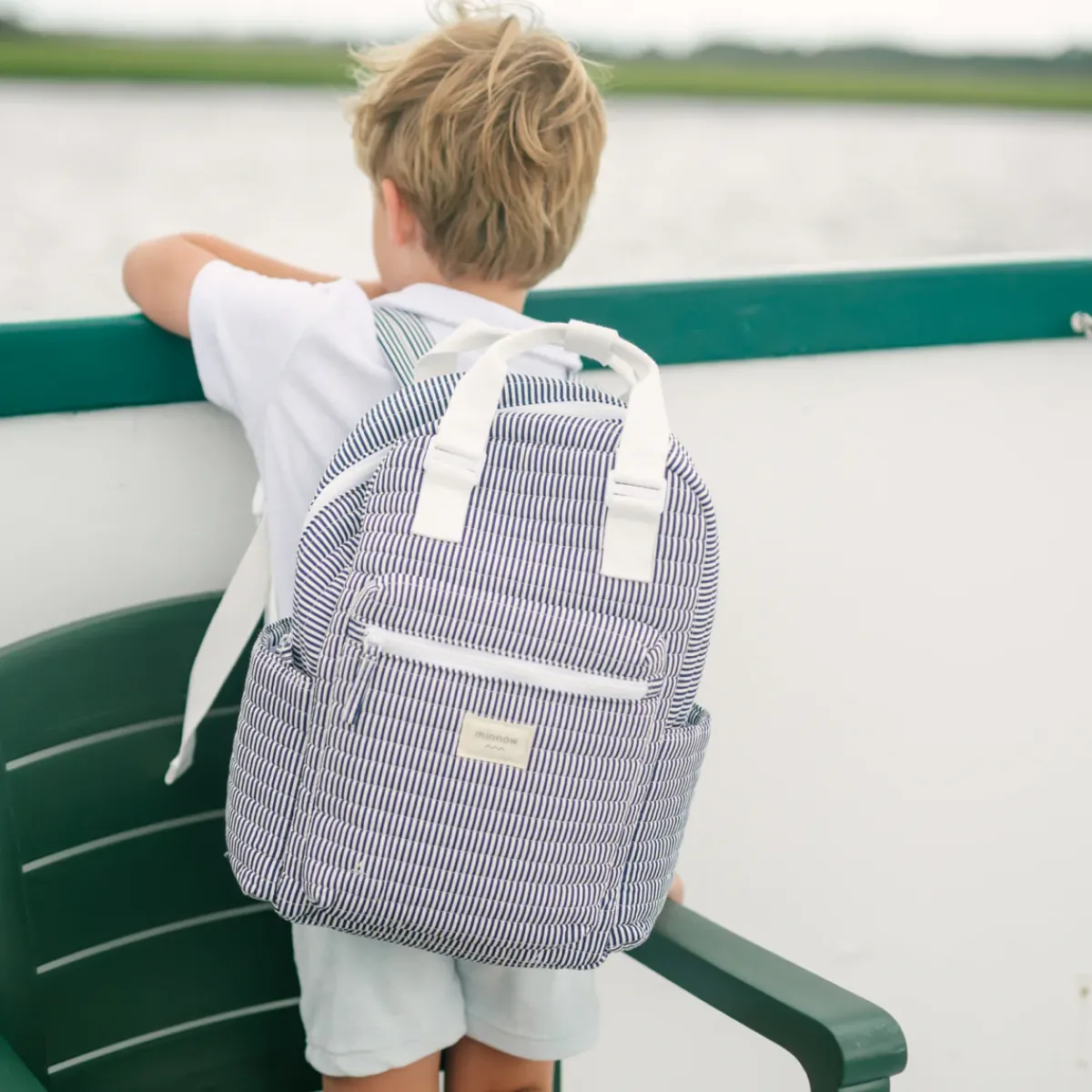 minnow Everyday Backpack | Swim Navy Stripe Outlet