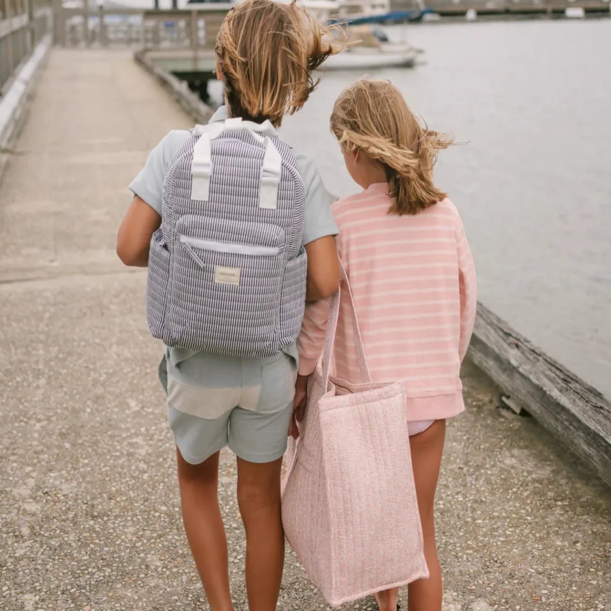 minnow Everyday Backpack | Swim Navy Stripe Outlet