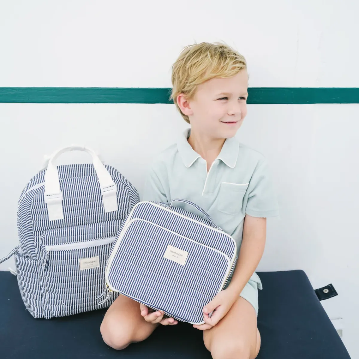 minnow Everyday Backpack | Swim Navy Stripe Outlet