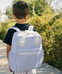 minnow Everyday Backpack Oasis Blue Gingham Online