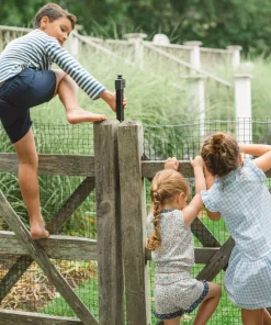 minnow Girls Blue Gingham Drop Waist Dress Oasis Blue Gingham Fashion