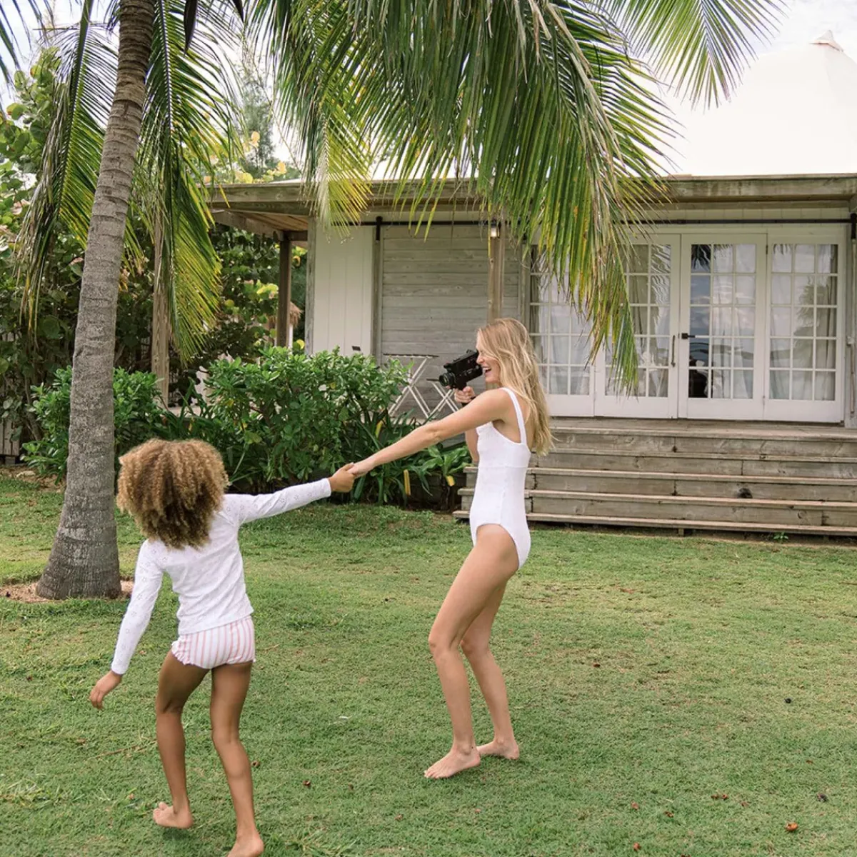 minnow Girls Calypso Coral Stripe Swim Shorts Calypso Coral Botanic Best