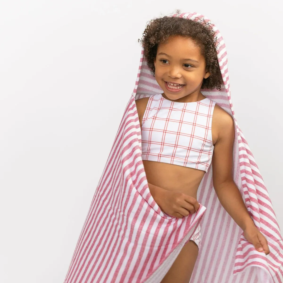 minnow Girls Double Bow Bikini Windowpane Best