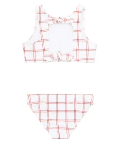 minnow Girls Double Bow Bikini Windowpane Best