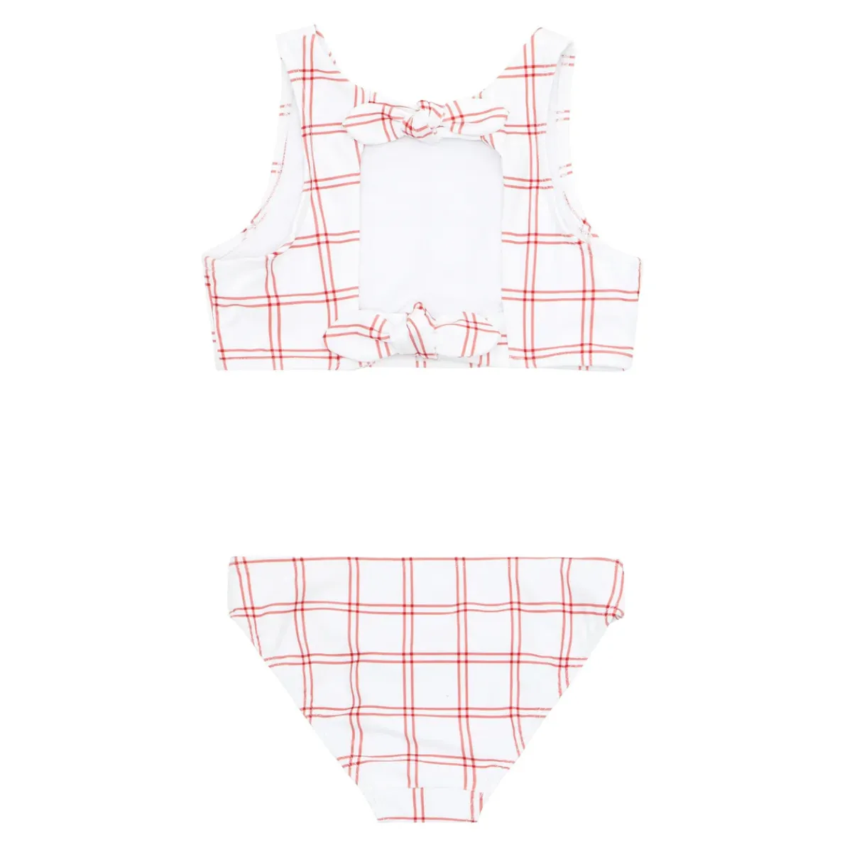 minnow Girls Double Bow Bikini Windowpane Best