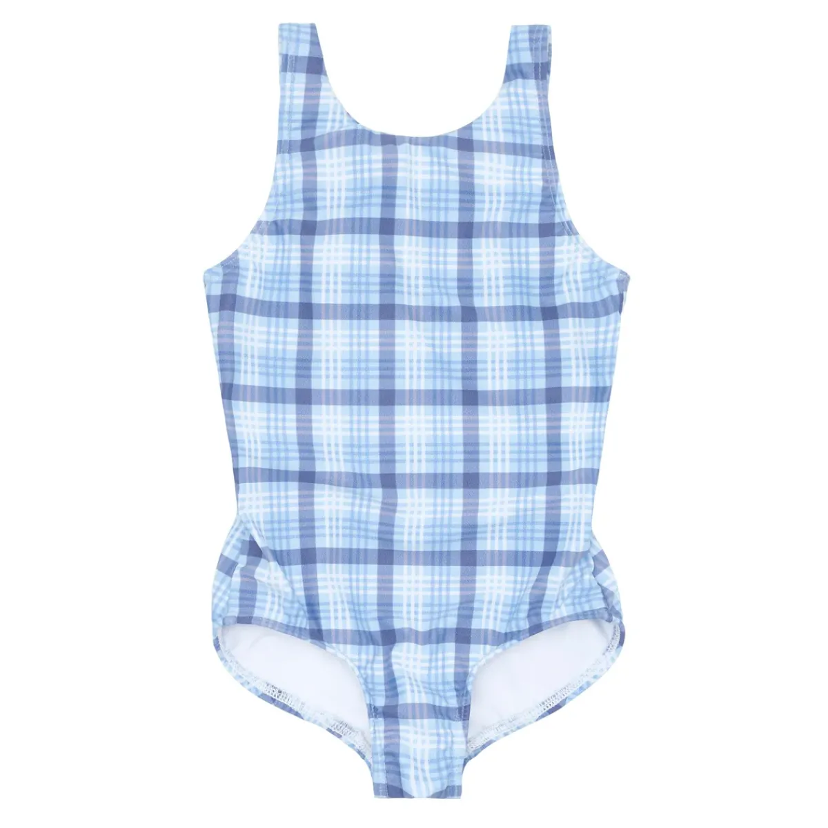 minnow Girls Double Bow One Piece Maritime Plaid New