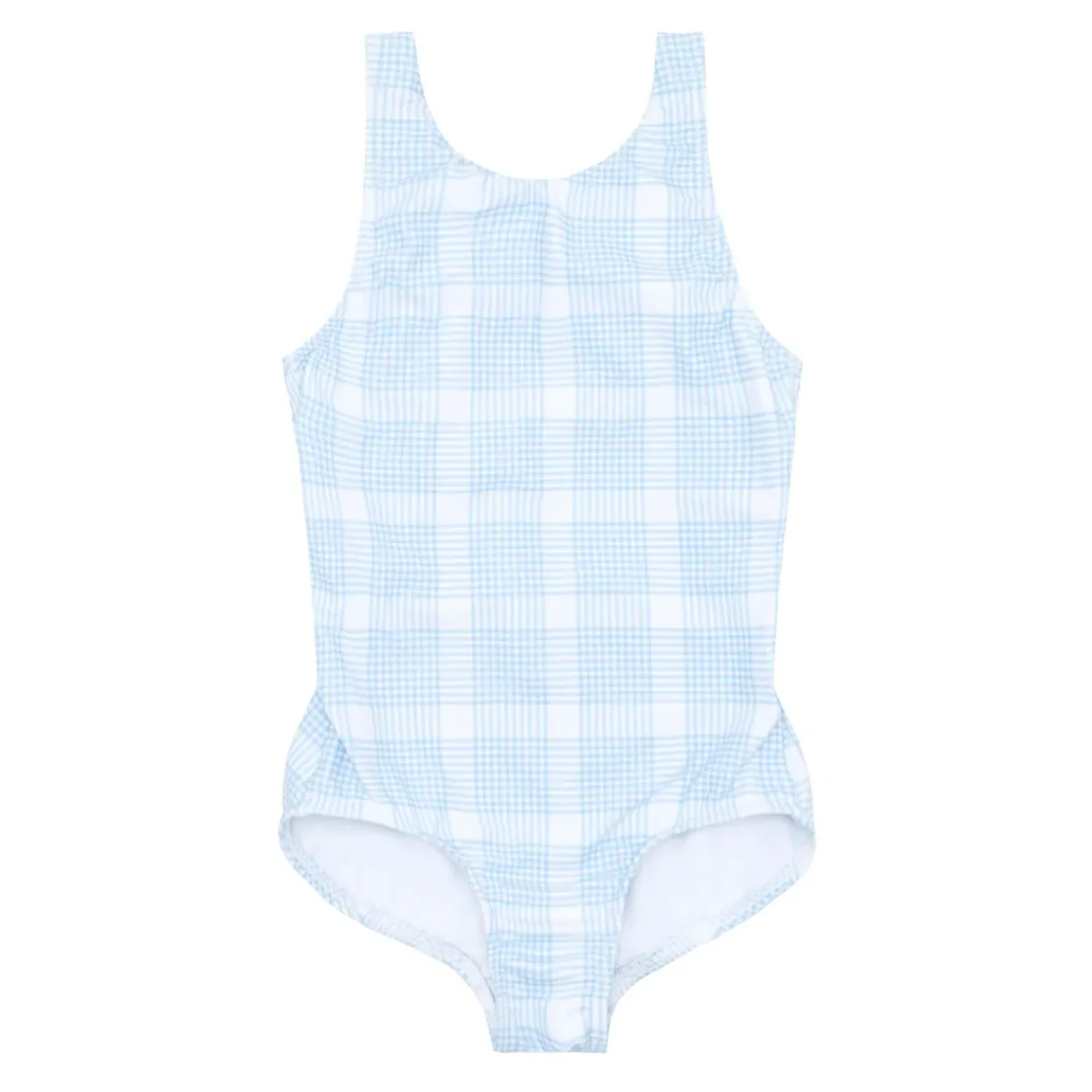 minnow Girls Double Bow One Piece Sunwashed Plaid Fashion