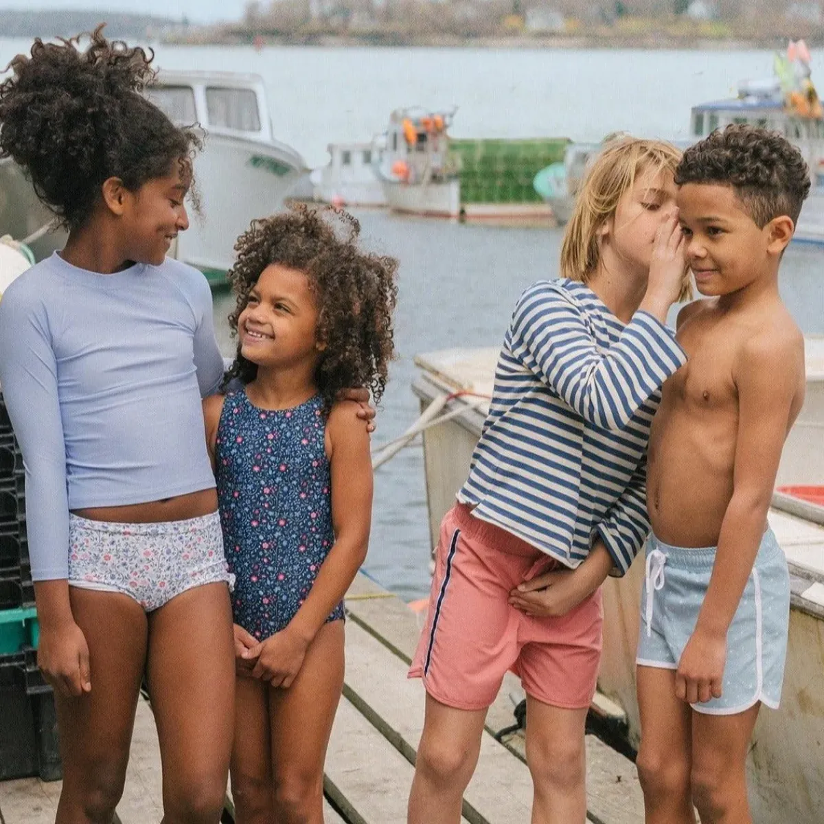 minnow Girls Double Bow One Piece Midnight Vineyard Sale