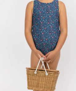 minnow Girls Double Bow One Piece Midnight Vineyard Sale