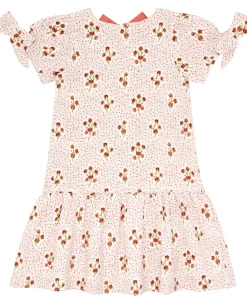 minnow Girls Drop Waist Dress | Swim Raspberry Red Hot