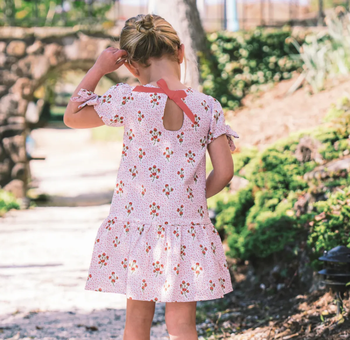 minnow Girls Drop Waist Dress | Swim Raspberry Red Hot