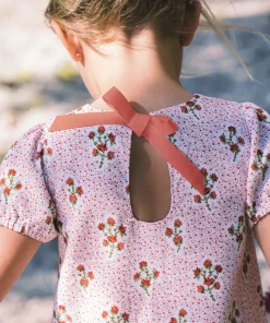 minnow Girls Drop Waist Dress | Swim Raspberry Red Hot