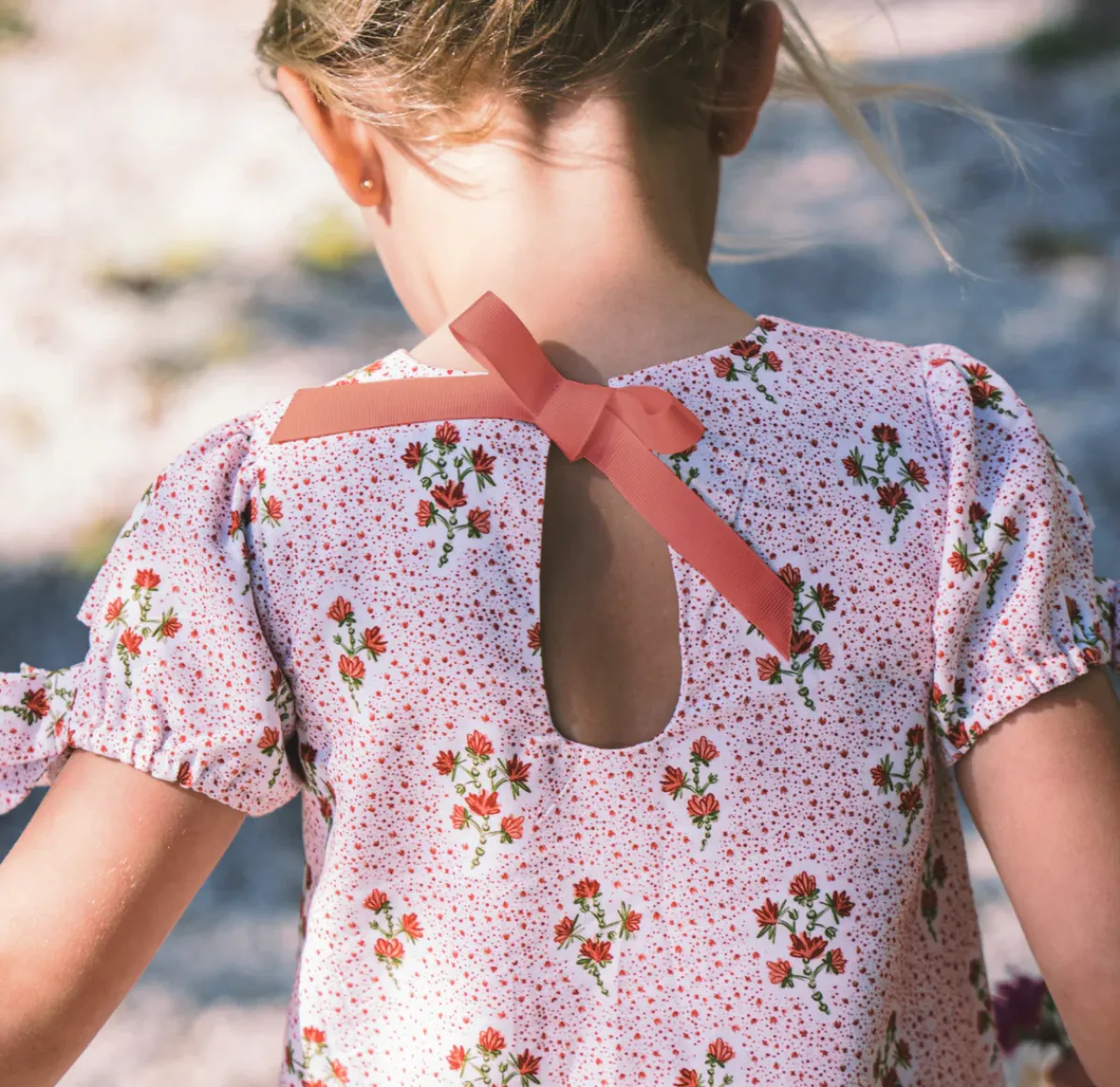 minnow Girls Drop Waist Dress | Swim Raspberry Red Hot