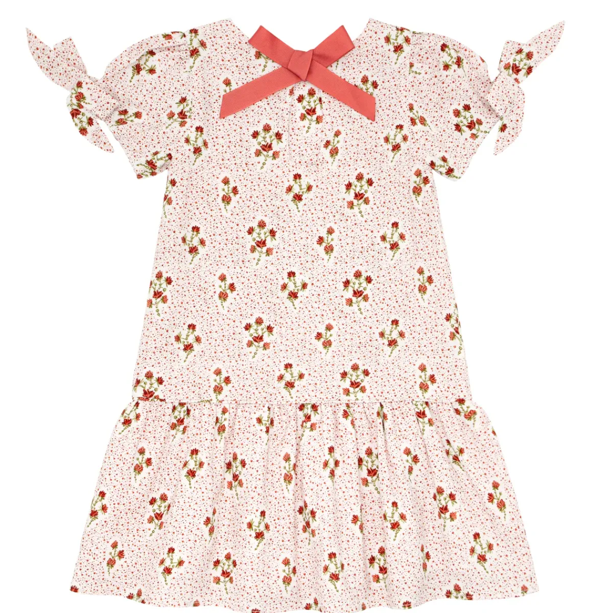 minnow Girls Drop Waist Dress | Swim Raspberry Red Hot