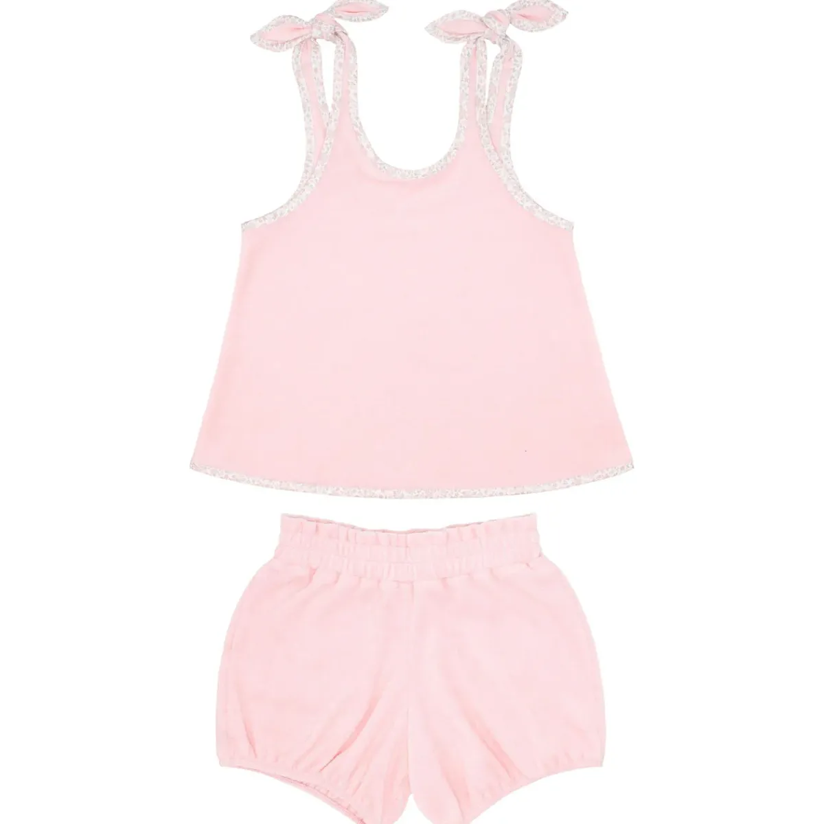 minnow Girls French Terry Bloomer Set Pink Hot