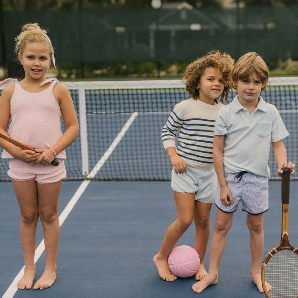 minnow Girls French Terry Bloomer Set Pink Hot