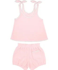 minnow Girls French Terry Bloomer Set Pink Fashion