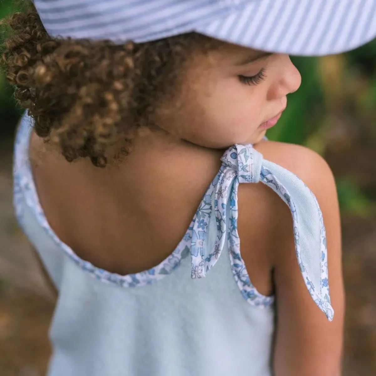 minnow Girls French Terry Bloomer Set Light Blue Online