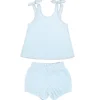 minnow Girls French Terry Bloomer Set Light Blue Outlet