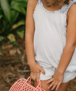 minnow Girls French Terry Bloomer Set Light Blue Outlet