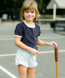 minnow Girls French Terry Bloomer Set Light Blue Outlet