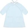 minnow Girls French Terry Dress Light Blue Clearance
