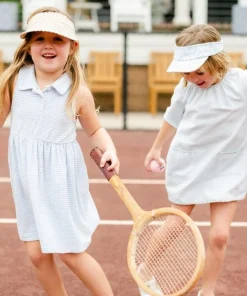 minnow Girls French Terry Dress Light Blue Hot