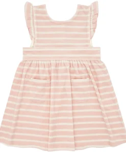 minnow Girls French Terry Pinafore Dress | Swim Pink And Cream Best