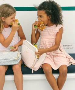 minnow Girls French Terry Pinafore Dress | Swim Pink And Cream Best