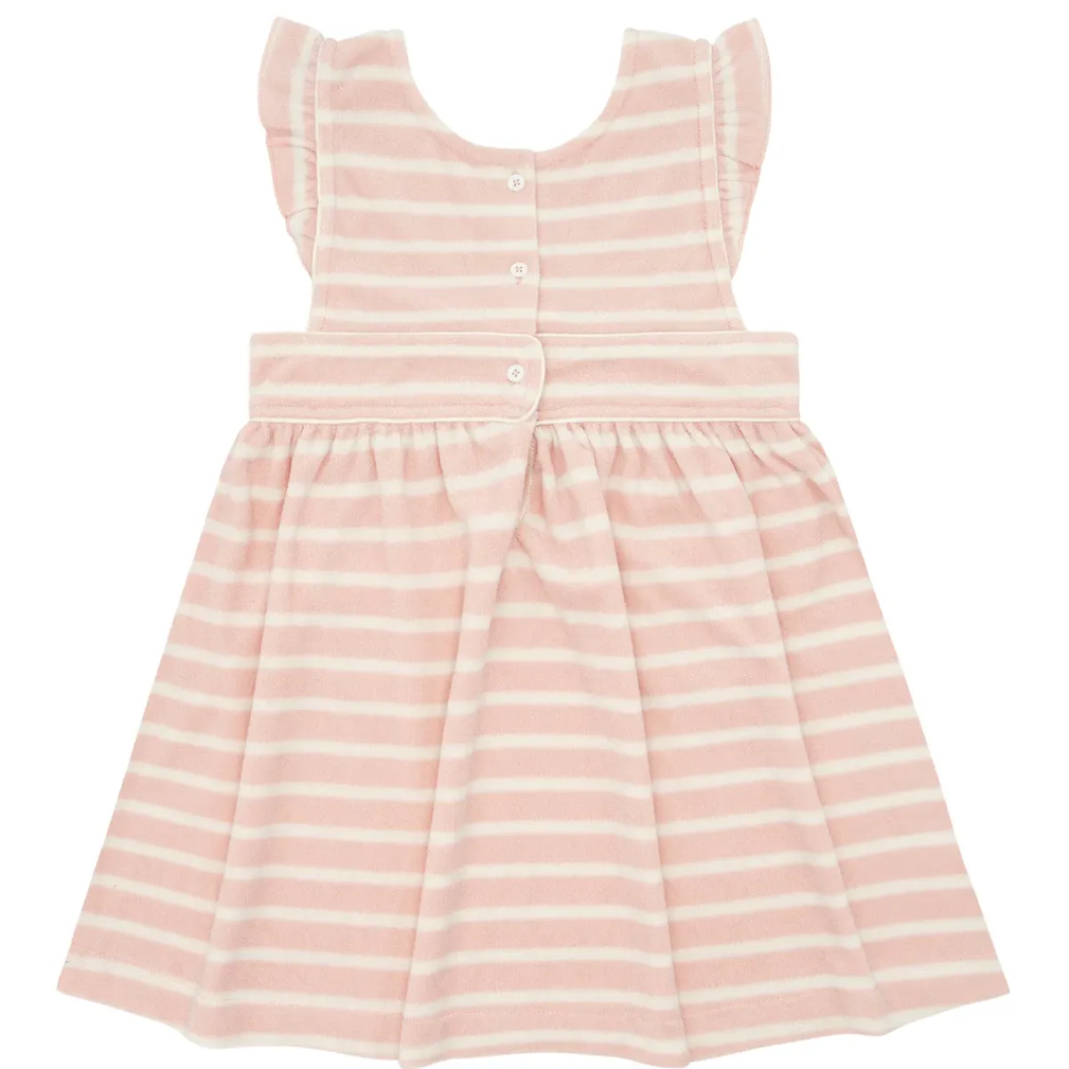 minnow Girls French Terry Pinafore Dress | Swim Pink And Cream Best