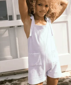 minnow Girls French Terry Romper Bay Lavender Hot