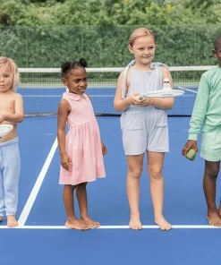 minnow Girls French Terry Tennis Dress Conch Pink Clearance