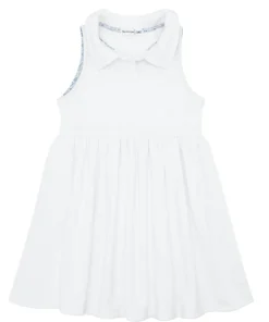 minnow Girls French Terry Tennis Dress White Outlet