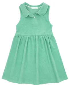 minnow Girls French Terry Tennis Dress Abaco Green Clearance