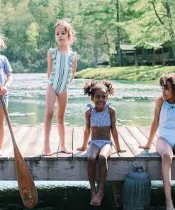 minnow Girls Gathered One Piece | Swim Freshwater Blue Online