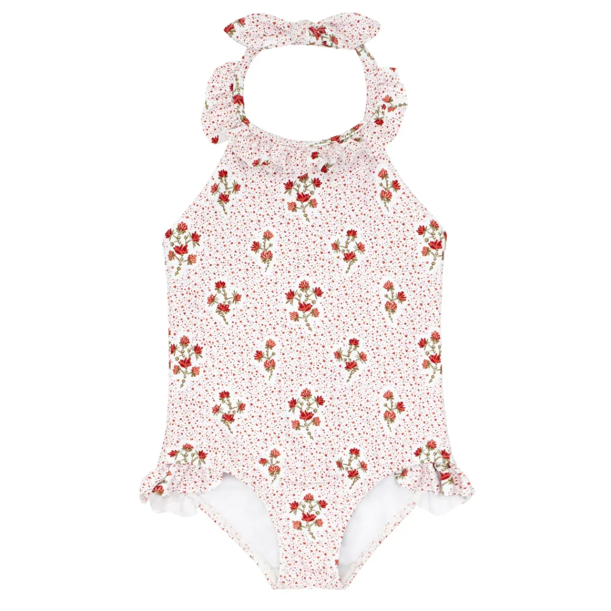 minnow Girls Halter One Piece Raspberry Red Hot