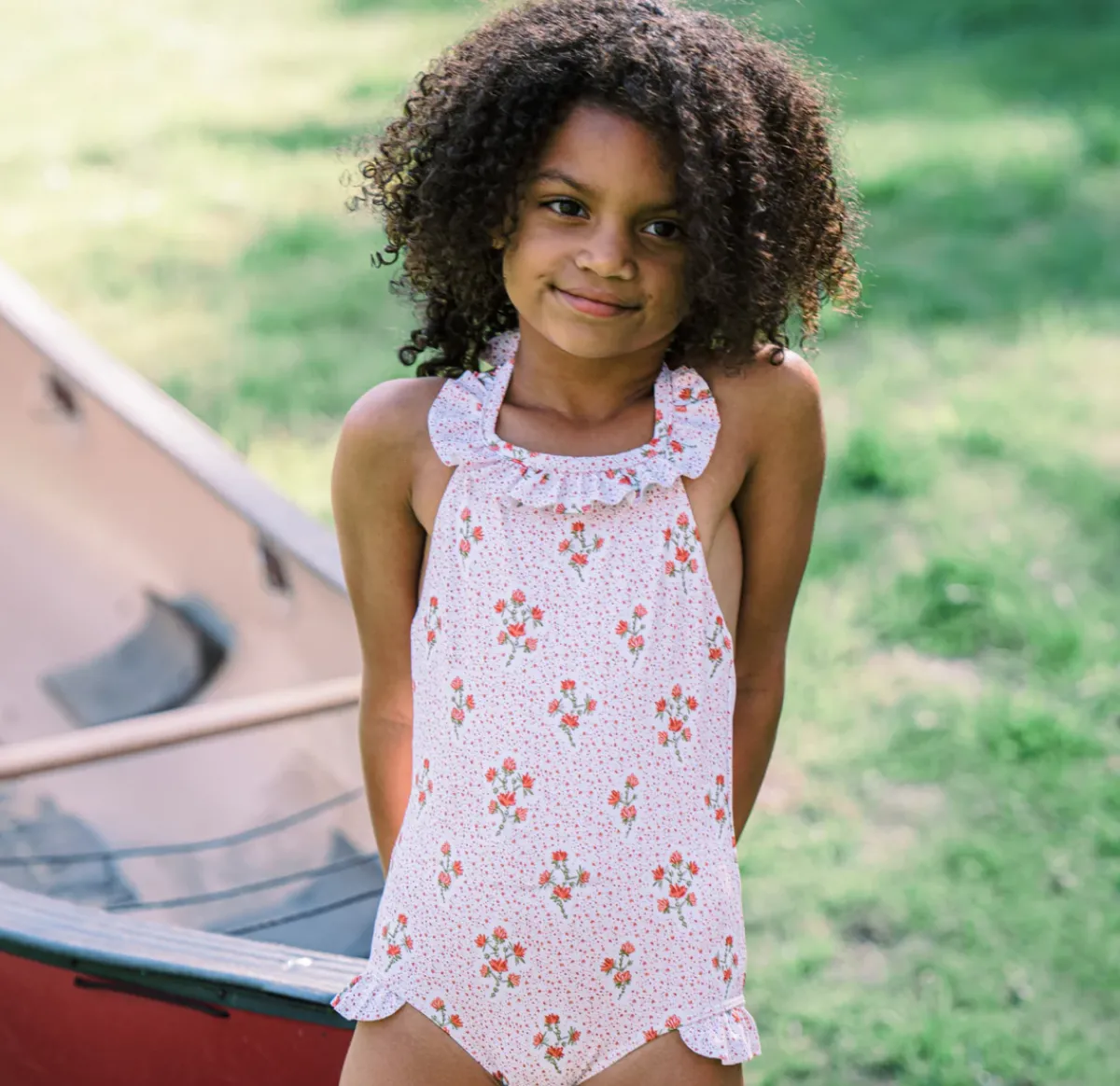 minnow Girls Halter One Piece Raspberry Red Hot