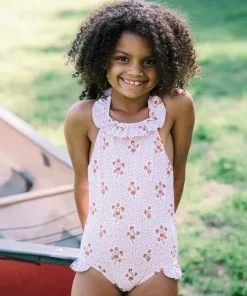 minnow Girls Halter One Piece Raspberry Red Fashion