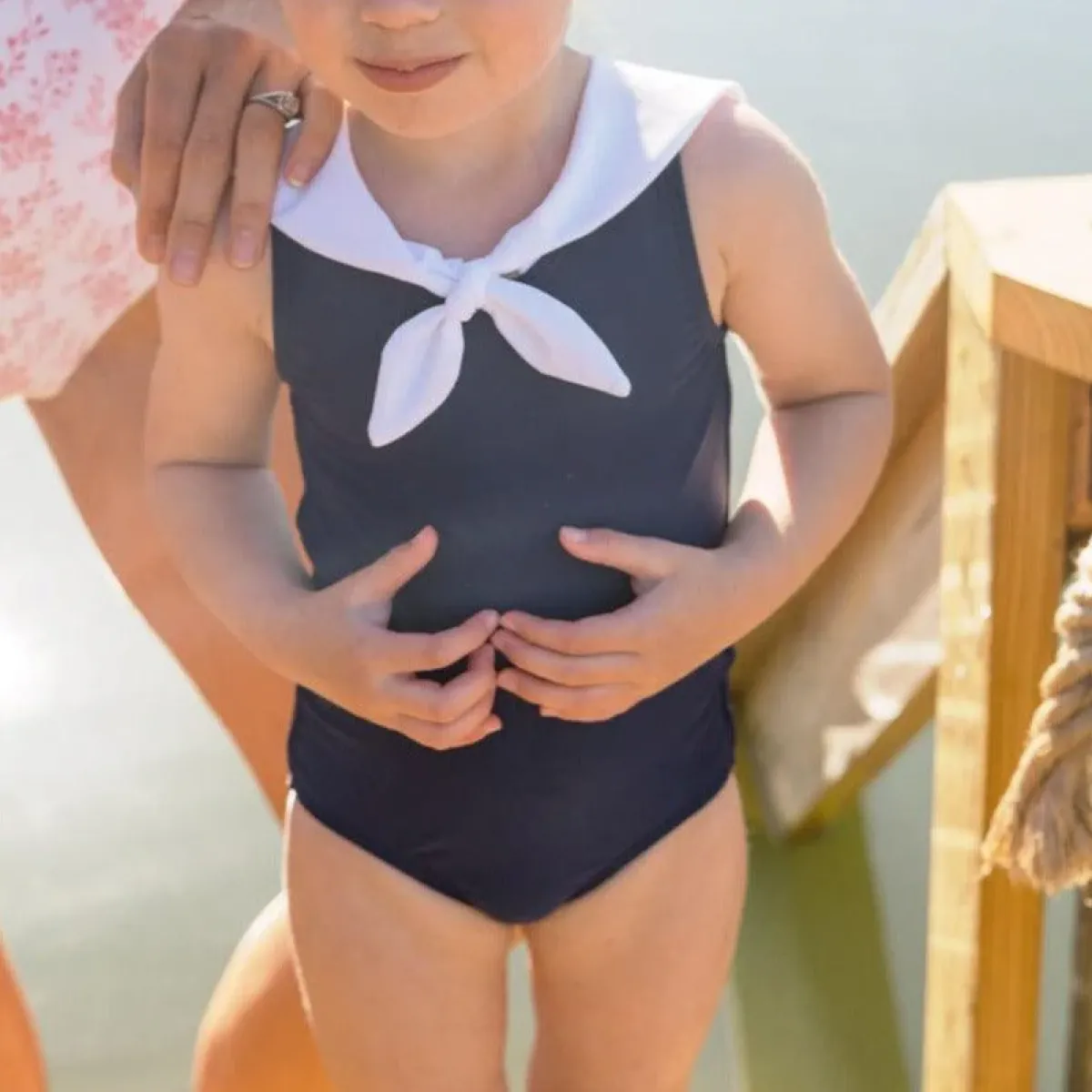 minnow Girls Midsummer Sailor One Piece Navy Hot