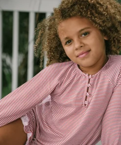 minnow Girls Pima Dress Red Stripe New