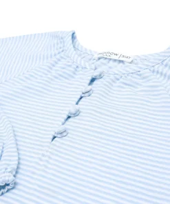 minnow Girls Pima Dress Powder Blue Stripe Sale