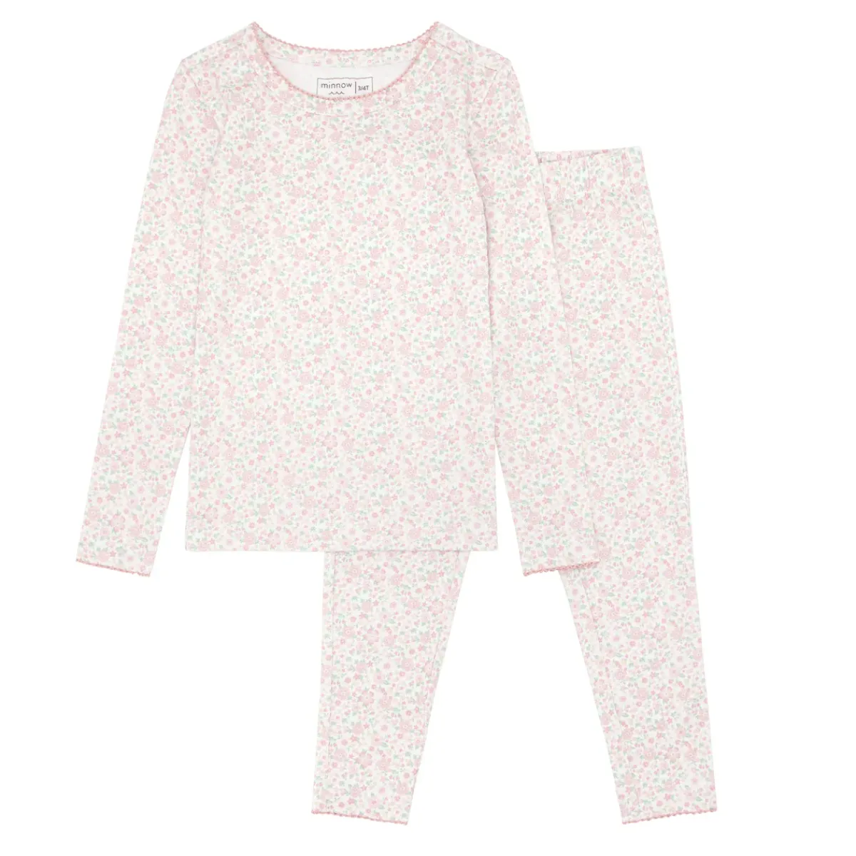 minnow Girls Pima Pajama Set Antique Floral Hot