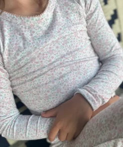 minnow Girls Pima Pajama Set Antique Floral Hot