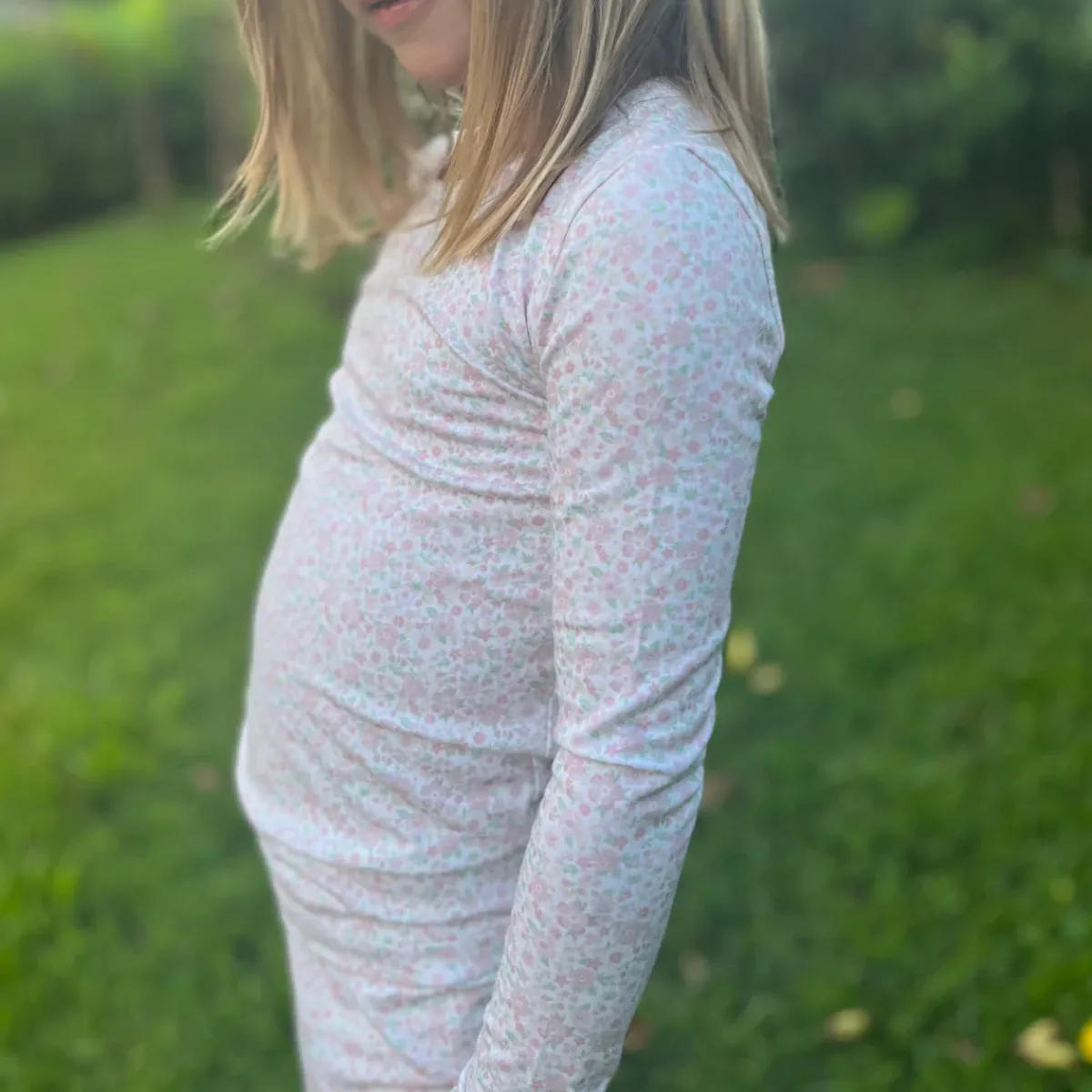 minnow Girls Pima Pajama Set Antique Floral Hot