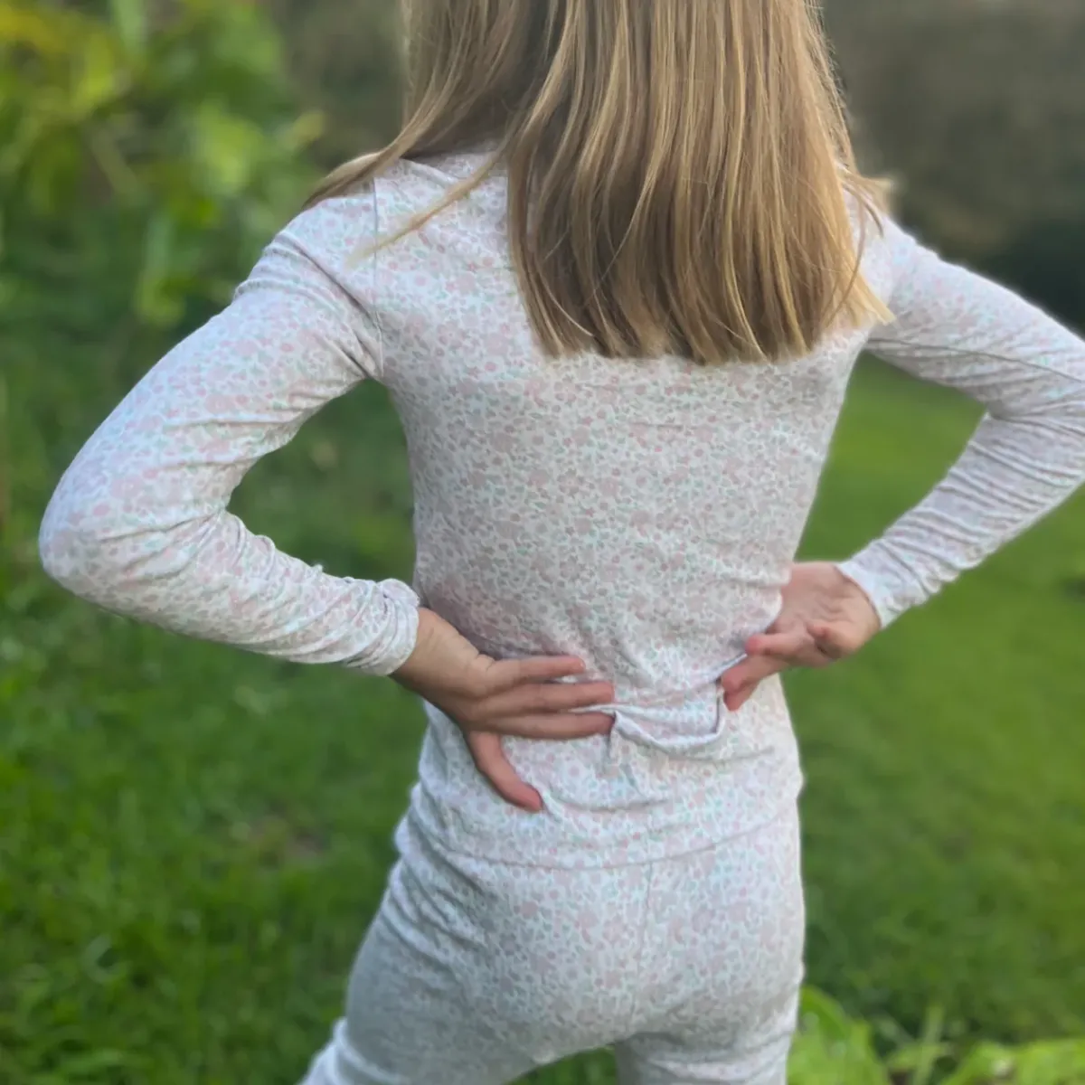 minnow Girls Pima Pajama Set Antique Floral Hot